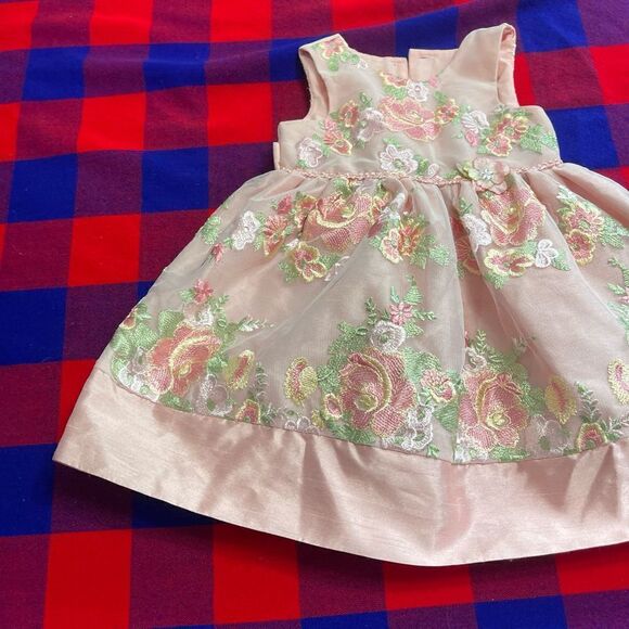 Laura Ashley London Girls Pink Embroidered Floral Dress Size 2T - Picture 3 of 12